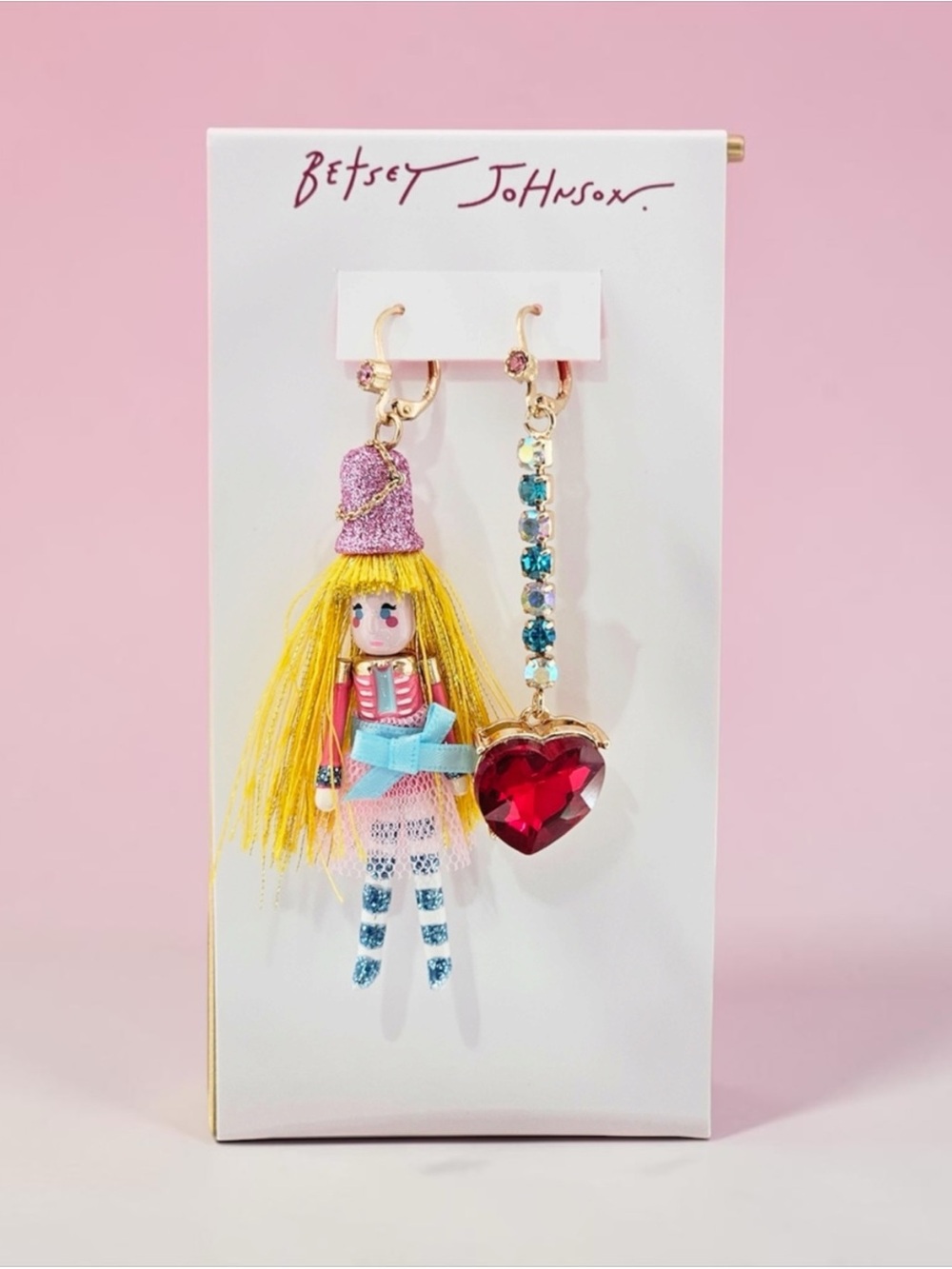 Betsey Johnson Mismatched Nutcracker Earrings NWT